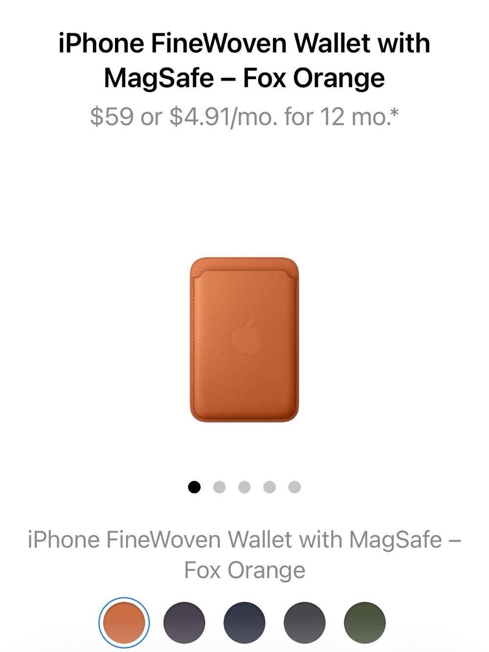 Apple Orange Leather MagSafe Wallet - Picture 5 of 5